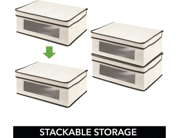 Scatola Salvaspazio Porta Tutto Contenitore Organizer con Finestra 59x40x24cm...