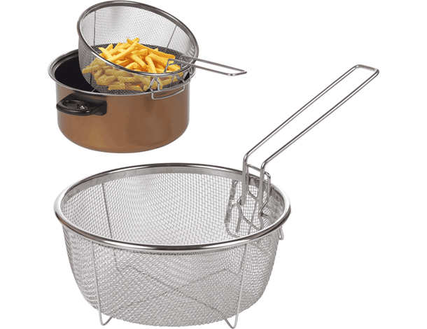 Cestello per Friggere Cesto Friggitrice Fritture Cucina in Acciaio Griglia...