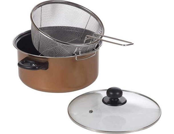 Cestello per Friggere Cesto Friggitrice Fritture Cucina in Acciaio Griglia...