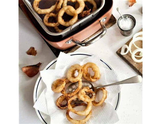 Cestello Quadrato Friggitrice Friggere Fritture Cucina in Acciaio Griglia...