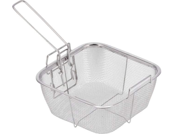 Cestello Quadrato Friggitrice Friggere Fritture Cucina in Acciaio Griglia...