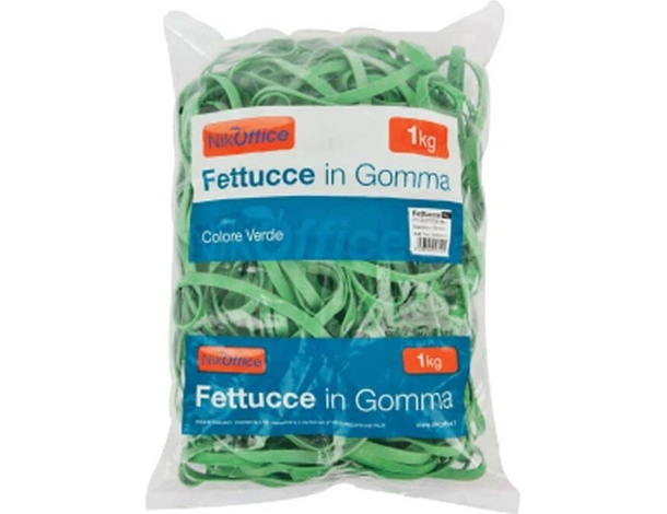 Busta da 1kg Elastici a Fettuccia in Gomma Vari Diametri per Ufficio Scuola...