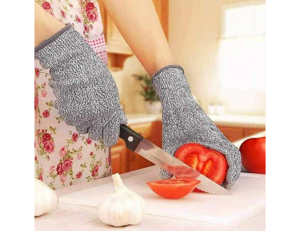 2x Guanti Anti Taglio Lavoro Antitaglio Lame Sicurezza Protezione Resistenti...