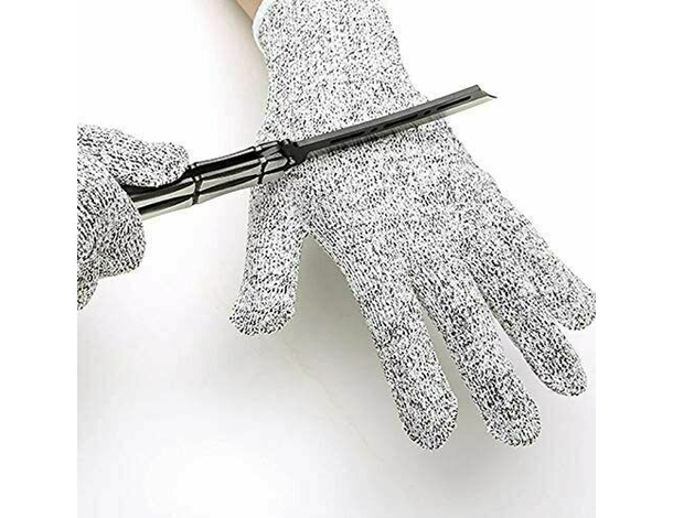 2x Guanti Anti Taglio Lavoro Antitaglio Lame Sicurezza Protezione Resistenti...