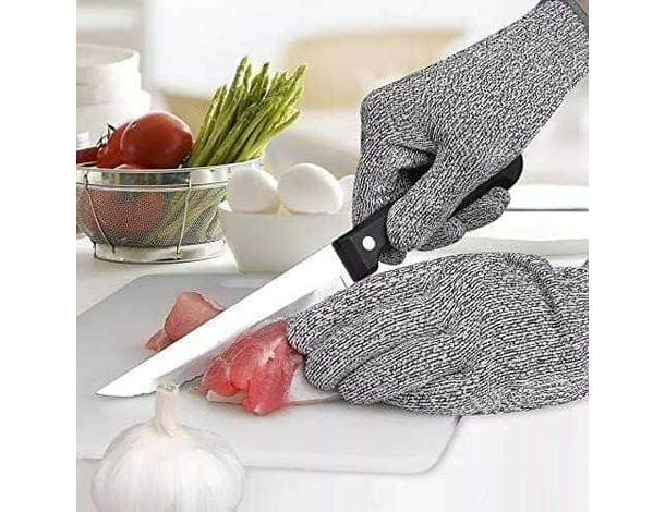 2x Guanti Anti Taglio Lavoro Antitaglio Lame Sicurezza Protezione Resistenti...