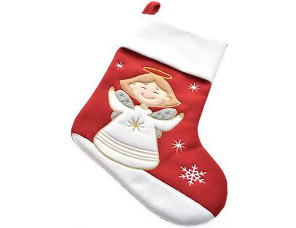 2x Calza Befana Vuota 46cm Natale Epifania Decorazione Porta Dolci Angioletto...