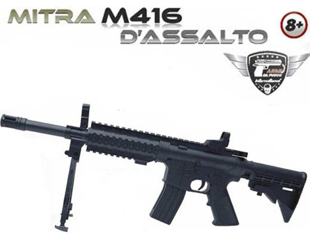Mitra D'Assalto M416 Gioco Giocattolo Bambini 50x16x5 cm 6mm Automatico