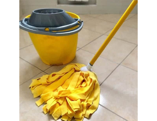 5x Ricambi Mop Mocio Pavimenti Giallo Attacco Universale Professionale 40/25...