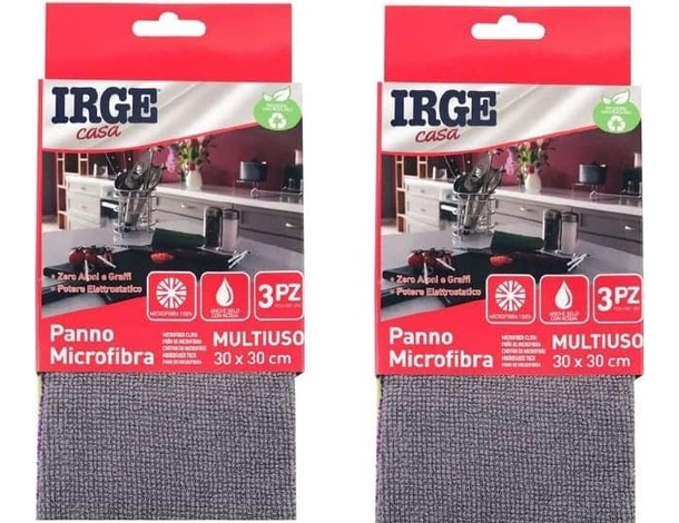 6x Panni Microfibra Pulizia Auto Casa Vetri Anti Aloni Anti Graffio 30x30cm