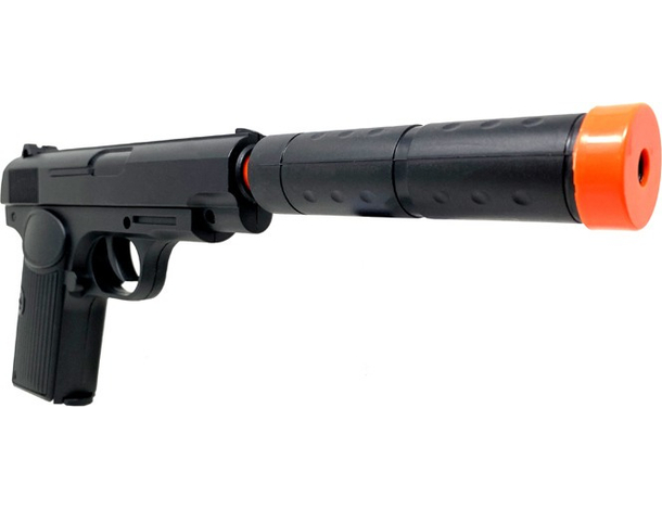 Pistola Giocattolo Bambini Spara Pallini 6mm Air Soft Silenziatore in... Pistola Giocattolo Bambini Spara Pallini 6mm Air Soft Silenziatore in...