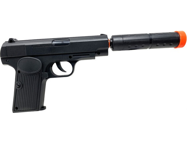 Pistola Giocattolo Bambini Spara Pallini 6mm Air Soft Silenziatore in... Pistola Giocattolo Bambini Spara Pallini 6mm Air Soft Silenziatore in...