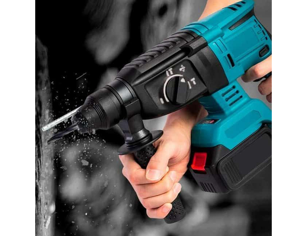 Trapano Tassellatore Martello Demolitore a Percussione 2 Batterie 48Vf SDS 2