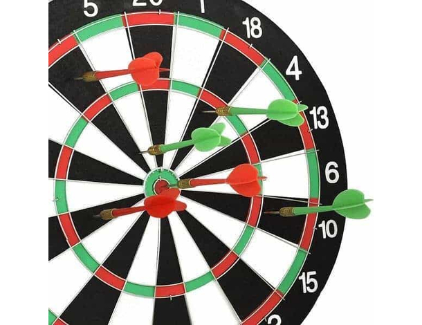 Gioco Tirassegno Bersaglio con Freccette Dardi 15cm 2 Pezzi da Muro 3