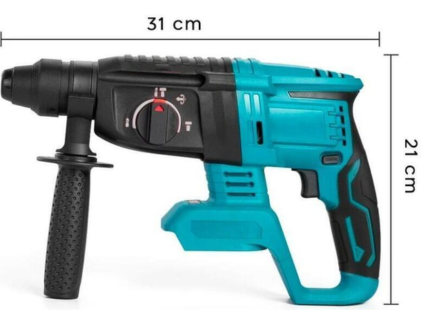 Trapano Tassellatore Martello Demolitore a Percussione 2 Batterie 48Vf SDS 4