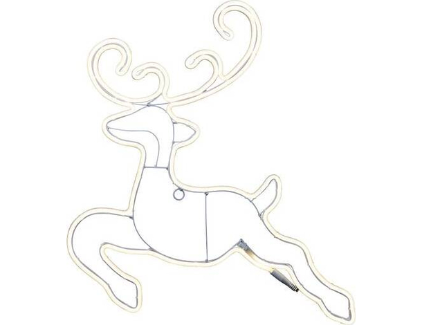Renna Natalizia 60x70cm Led Bianco Caldo Luminosa per Esterno Cervo Natale 3