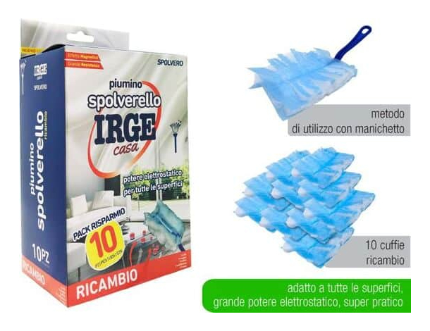 10x Cuffie di Ricambio Piumino Spolverello Toglipolvere Compatibile Swiffer