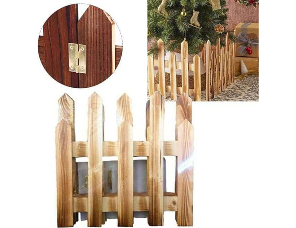 Staccionata in Legno per Albero Natale Recinto Varie Misure Steccato Giardino...