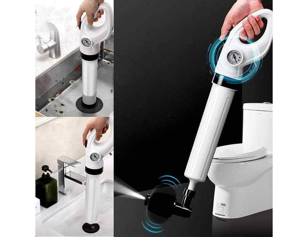 Pistola a Pressione Sturalavandino Manuale Stura Tubi Bagno Cucina Tubo WC 3