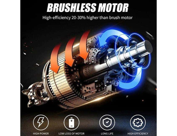 Smerigliatrice Angolare a Doppia Batteria 48V 100/125mm 4Ah Motore Brushless...