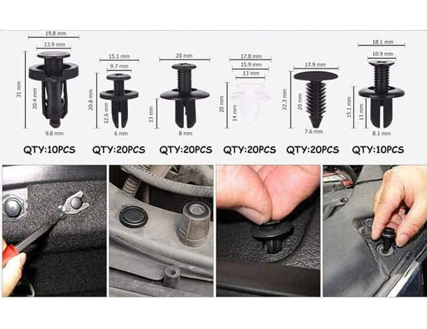 Kit Smontaggio Pannelli Auto Strumento Riparazione Carrozzeria Interna+100...