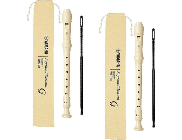 2x Flauto Dolce YRS23 Soprano in Do Diteggiatura Tedesca Scovolino e Copertura