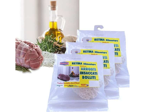 Rete Elastica per Alimenti Rotoli da 3 Metri per Insaccati Carne Arrosti Cucina