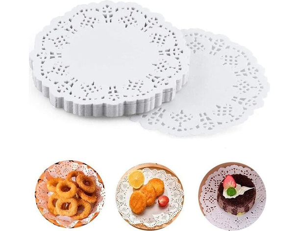 160x Sottotorta Tondi Carta Bianca 21.5 cm Centrini Dolci Pasticceria Snack