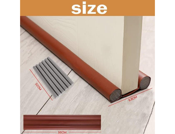 2x Paraspifferi Sottoporta Parafreddo Para Freddo Doppio 96cm Isolamento...