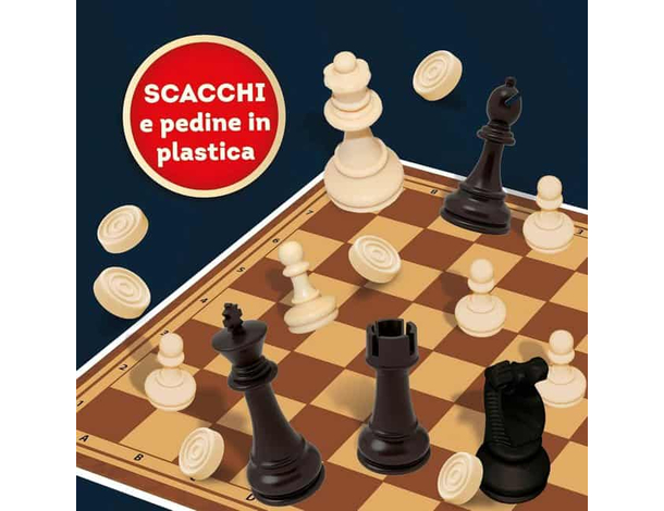 Gioco per Bambini Gran Maestro di Scacchi/Dama/Tris 3 in 1 Ludoteca Anni 6+...