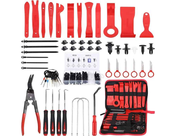 Leve di Smontaggio Interno Auto Pannelli Porte Cruscotto Strumenti + 100 Clip