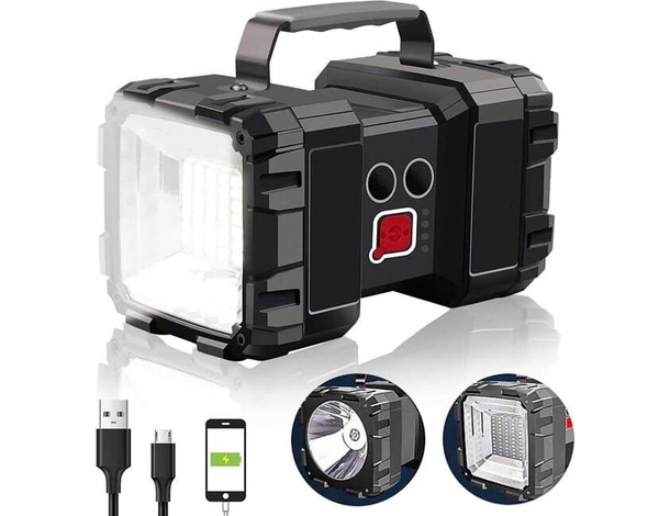Torcia LED Portatile Ricaricabile Potente Campeggio Escursionismo USB Emergenza