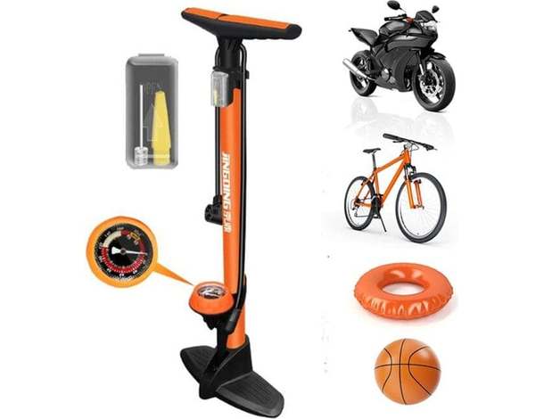 Pompa Gonfiatore per Bicicletta Compressore Manometro Ruote Ruota Bici 11bar