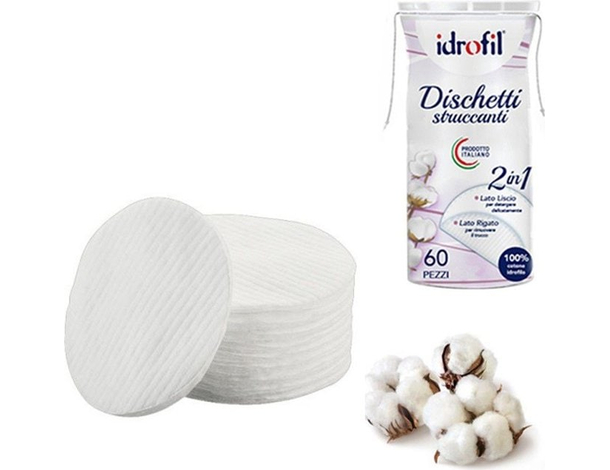 4800x Dischetti Levatrucco 100% Cotone Idrofilo Tondi Made in Italy Make-up