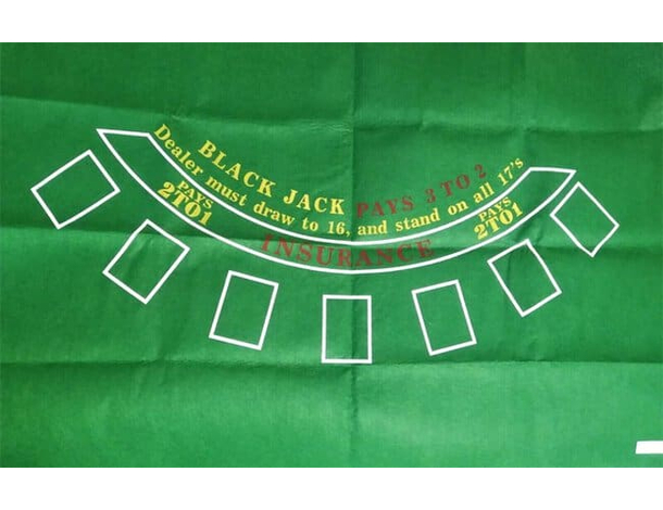 Panno Verde in Tessuto da Tavolo 60x90 cm Poker BlackJack Tovaglia da Gioco...