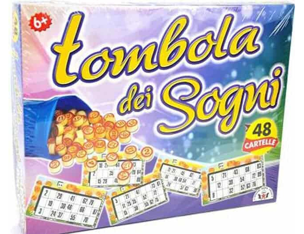 Gioco Tombola dei Sogni 48 Cartelle Natalizia Gioco di Società Numeri in...