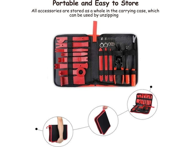 Kit Smontaggio Pannelli Auto Strumento Riparazione Carrozzeria Interna+100...