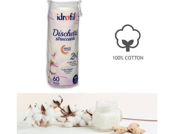 4800x Dischetti Levatrucco 100% Cotone Idrofilo Tondi Made in Italy Make-up...