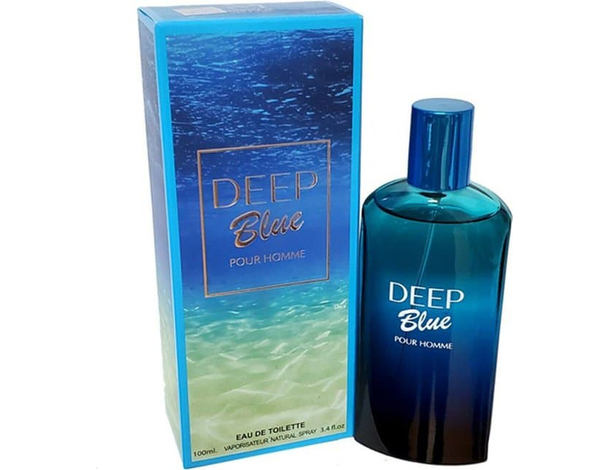 Profumo da Uomo Deep Blue Eau de Toilette pour Homme 100ml Idea Regalo per Lui