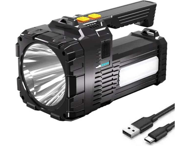 Torcia Portatile Luce Ricaricabile Esterni Proiettore Campeggio Escursionismo