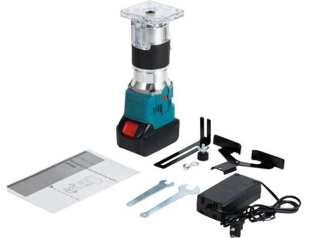 Fresatrice Verticale a Batteria 800W Rifilatore Fresa per Legno Trimmer...