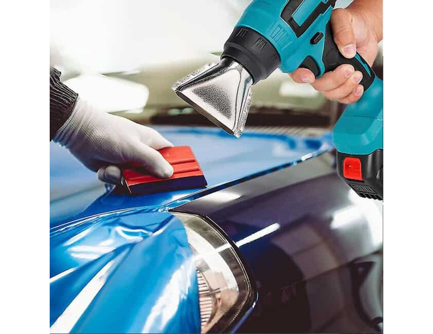 Pistola Termica ad Aria Calda Termosoffiatore Doppia Batteria 48V 350°C/550°C...