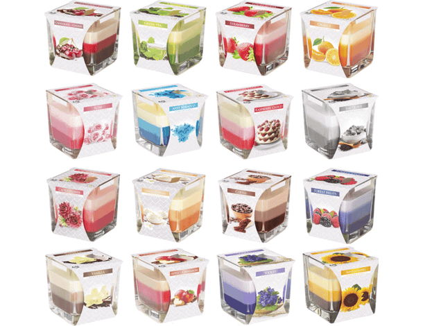 6x Candela Profumata per Casa Ambiente 32 Ore in Vetro 170gr Varie...