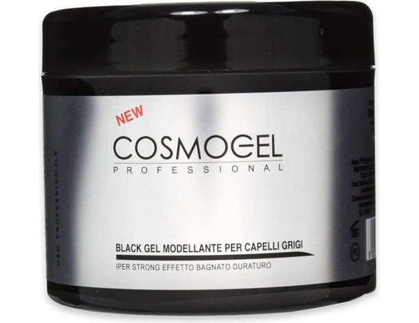 Gel modellante Barber Black Gel per capelli grigi iper strong barattolo 500 ml