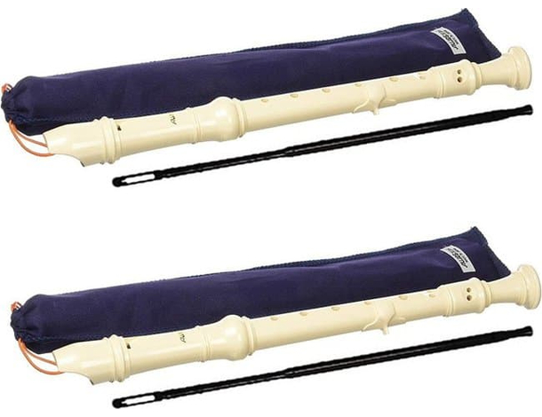 2x Flauto Dolce Aulos G302A Soprano Diteggiatura Tedesca Principianti Musica
