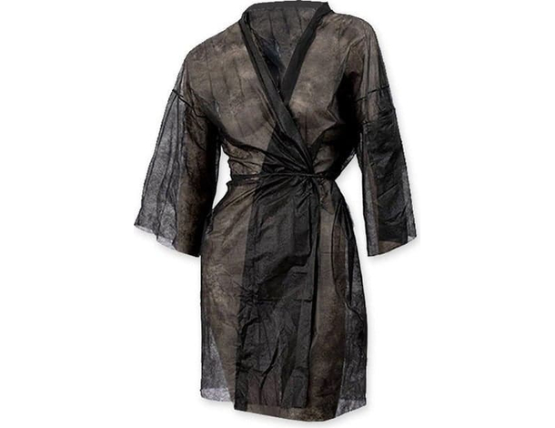 10x Kimono monouso donna TNT estetica parrucchiere colore nero protettivo