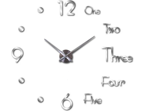 Moderno 3D DIY Orologio da Parete, Grande Orologio Adesivo da Parete