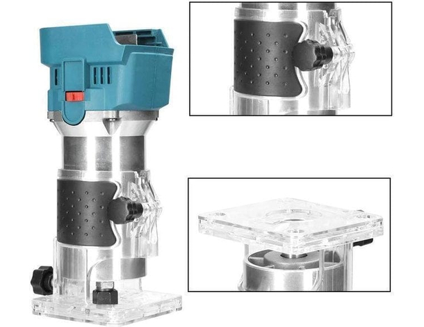 Fresatrice Verticale a Batteria 800W Rifilatore Fresa per Legno Trimmer...