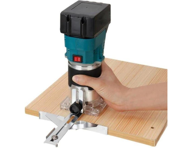 Fresatrice Verticale a Batteria 800W Rifilatore Fresa per Legno Trimmer...