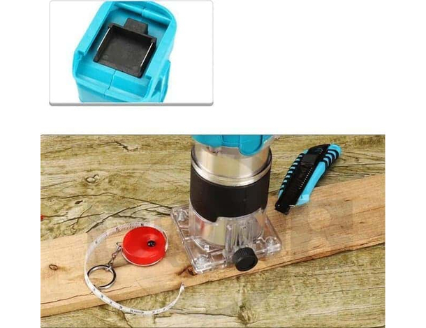 Fresatrice Verticale a Batteria 800W Rifilatore Fresa per Legno Trimmer...