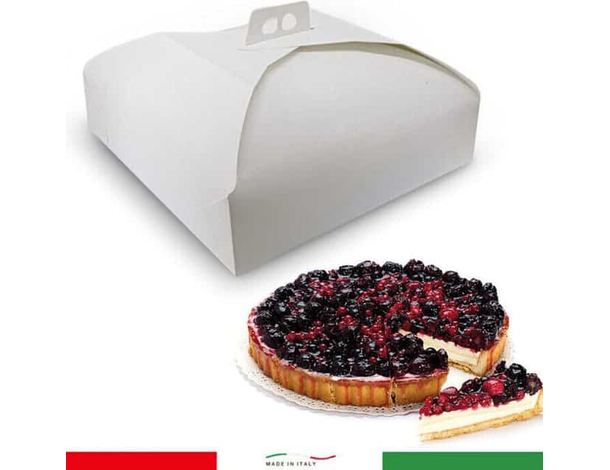 10x Scatole Porta Torte in Cartone Economiche Quadrate Bianco Varie Misure...